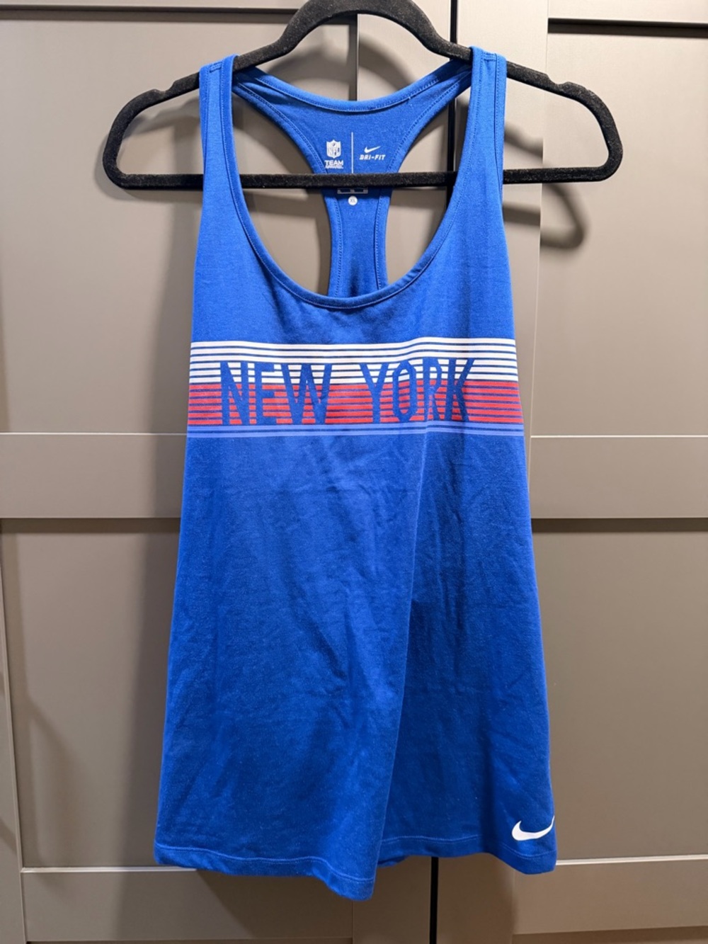 Nike Blue "New York" Giants Racerback Tank